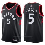 Maglia Toronto Raptors Bruno Caboclo #5 Statement 2017-18 Nero