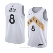 Maglia Toronto Raptors Jordan Loyd #8 Citta 2018 Bianco