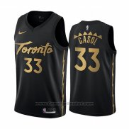 Maglia Toronto Raptors Marc Gasol #33 Citta Edition Nero