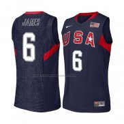 Maglia USA 2008 LeBron James #6 Blu