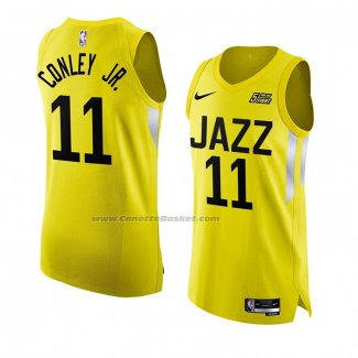 Maglia Utah Jazz Mike Conley JR. NO 11 Icon Autentico 2022-23 Giallo