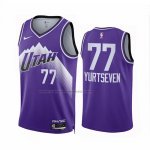 Maglia Utah Jazz Omer Yurtseven #77 Citta 2023-24 Viola