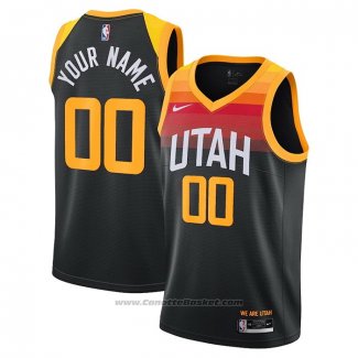 Maglia Utah Jazz Personalizzate Citta 2020-21 Nero