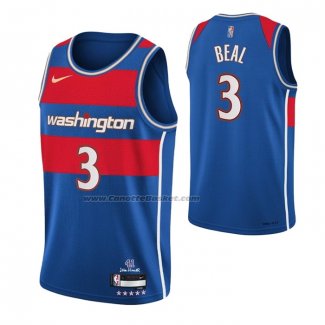 Maglia Washington Wizards Bradley Beal NO 3 Citta 2021-22 Blu