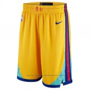 Pantaloncini Golden State Warriors Citta Giallo