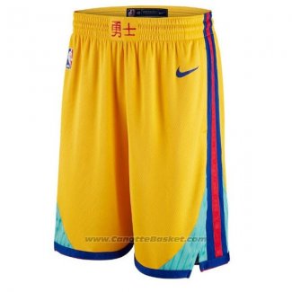 Pantaloncini Golden State Warriors Citta Giallo