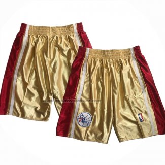 Pantaloncini Philadelphia 76ers Mitchell & Ness Or