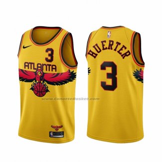 Maglia Atlanta Hawks Kevin Huerter NO 3 Citta 2021-22 Giallo