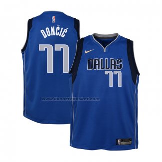 Maglia Bambino Dallas Mavericks Luka Doncic #77 Icon Blu