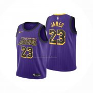 Maglia Bambino Los Angeles Lakers LeBron James #23 Citta 2019-20 Viola