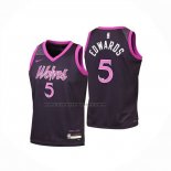 Maglia Bambino Minnesota Timberwolves Anthony Edwards No 5 Citta 2025-26 Nero
