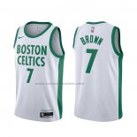 Maglia Boston Celtics Jaylen Brown NO 7 Citta 2020-21 Bianco