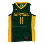 Maglia Brasil Anderson Varejao NO 11 2019 FIBA Baketball World Cup Verde