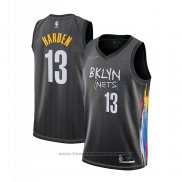 Maglia Brooklyn Nets James Harden #13 Citta 2020-21 Nero