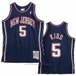 Maglia Brooklyn Nets Jason Kidd #5 Throwback Blu