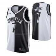 Maglia Brooklyn Nets Kevin Durant #7 Split Nero Bianco