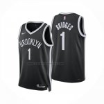 Maglia Brooklyn Nets Mikal Bridges No 1 Icon 2025-26 Nero