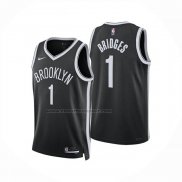Maglia Brooklyn Nets Mikal Bridges No 1 Icon 2025-26 Nero