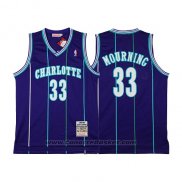 Maglia Charlotte Hornets Alonzo Mourning #33 Retro Viola