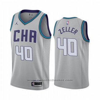 Maglia Charlotte Hornets Cody Zeller #40 Citta Edition Grigio