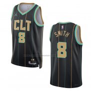 Maglia Charlotte Hornets Dennis Smith #8 Citta 2022-23 Nero