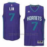 Maglia Charlotte Hornets Jeremy Lin #7 Viola