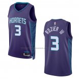 Maglia Charlotte Hornets Terry Rozier III #3 Statement 2022-23 Viola