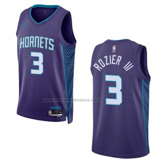 Maglia Charlotte Hornets Terry Rozier III #3 Statement 2022-23 Viola