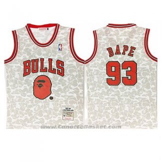 Maglia Chicago Bulls Bape Mitchell & Ness 1997-98 Grigio