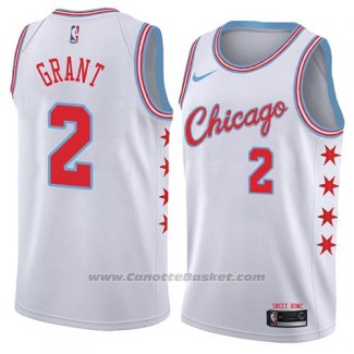 Maglia Chicago Bulls Jerian Grant #2 Citta 2018 Bianco