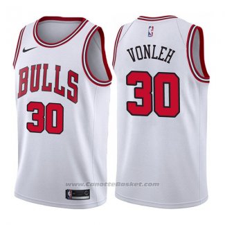 Maglia Chicago Bulls Noah Vonleh #30 Association 2017-18 Bianco