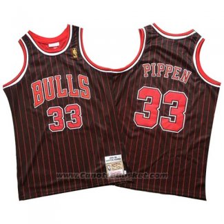 Maglia Chicago Bulls Scottie Pippen #33 Mitchell & Ness Nero