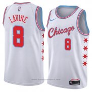 Maglia Chicago Bulls Zach Lavine #8 Citta 2018 Bianco