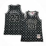 Maglia Chicago Bulls x Lv Michael Jordan #23 Mitchell & Ness 1997-98 Nero