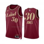 Maglia Cleveland Cavaliers Damian Jones #30 Citta 2023-24 Rosso