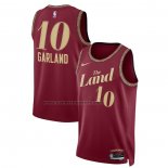Maglia Cleveland Cavaliers Darius Garland #10 Citta 2023-24 Rosso