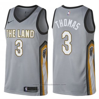 Maglia Cleveland Cavaliers Isaiah Thomas #3 Citta Grigio