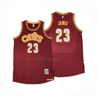 Maglia Cleveland Cavaliers LeBron James #23 Mitchell & Ness 2015-16 Rosso