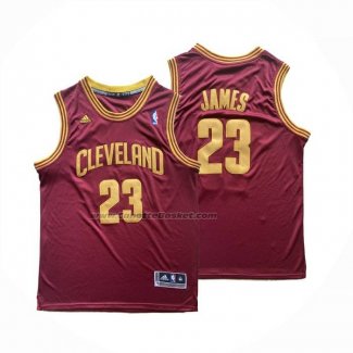 Maglia Cleveland Cavaliers Lebron James No 23 Rosso