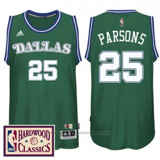 Maglia Dallas Mavericks Chandler Parsons #25 Retro Verde