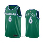 Maglia Dallas Mavericks Kristaps Porzingis #6 Hardwood Classics 2020-21 Verde