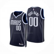 Maglia Dallas Mavericks Personalizzate Statement 2024-25 Blu