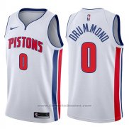 Maglia Detroit Pistons Andre Drummond #0 Association 2017-18 Bianco