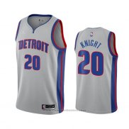 Maglia Detroit Pistons Brandon Knight #20 Statement 2020-21 Grigio