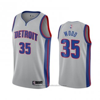 Maglia Detroit Pistons Christian Wood #35 Statement 2020-21 Grigio