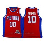 Maglia Detroit Pistons Dennis Rodman #10 Retro Rosso
