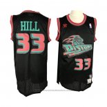 Maglia Detroit Pistons Grant Hill #33 Retro Nero