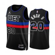 Maglia Detroit Pistons Kevin Knox II #20 Statement 2022-23 Nero