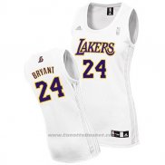 Maglia Donna Los Angeles Lakers Kobe Bryant #24 Bianco