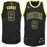 Maglia Elettricita Moda Boston Celtics Rajon Rondo #9 Nero